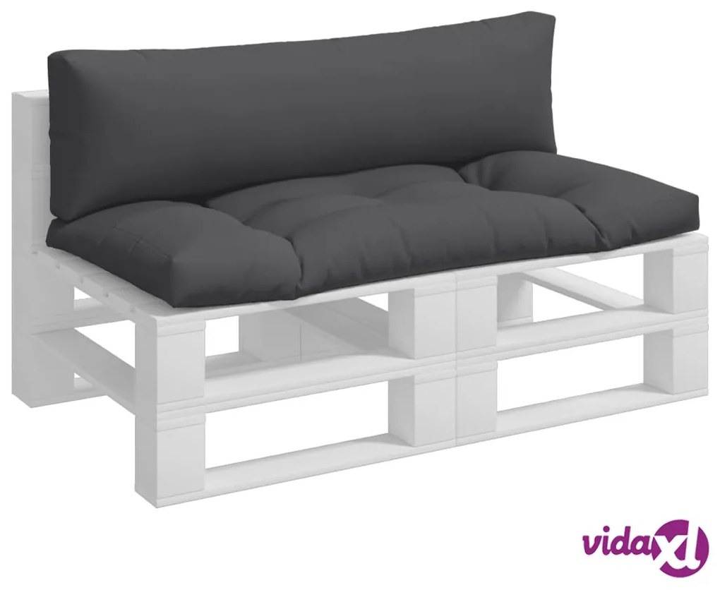 vidaXL Cuscini per Pallet 2 pz Grigi in Tessuto