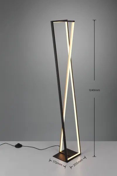 Trio - Lampada da terra dimmerabile LED EDGE LED/26W/230V 2300/3000/4000K nera