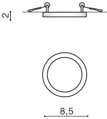 Azzardo AZ2835 - Lampada LED da incasso per bagni SLIM 1xLED/6W/230V IP44