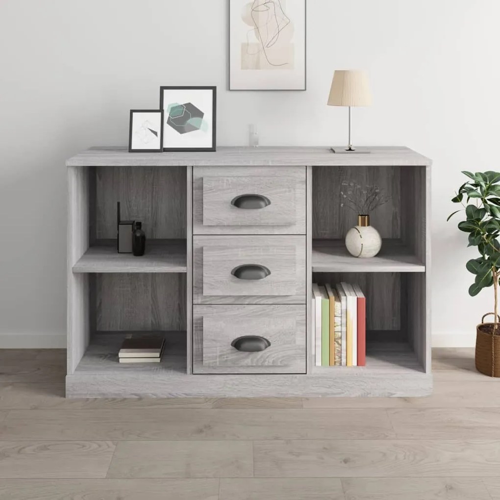 Credenza grigio sonoma 104,5x35,5x67,5 cm in legno multistrato