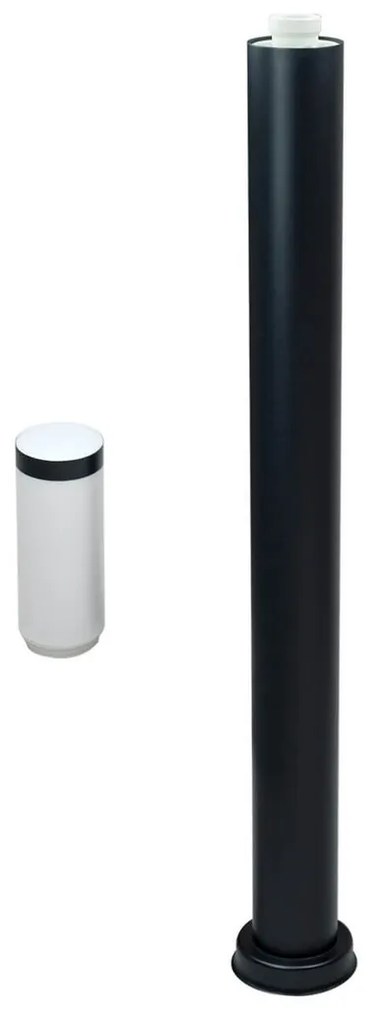 Paletto da Giardino 100cm acciaio inox NERO IK06 IP54 base E27