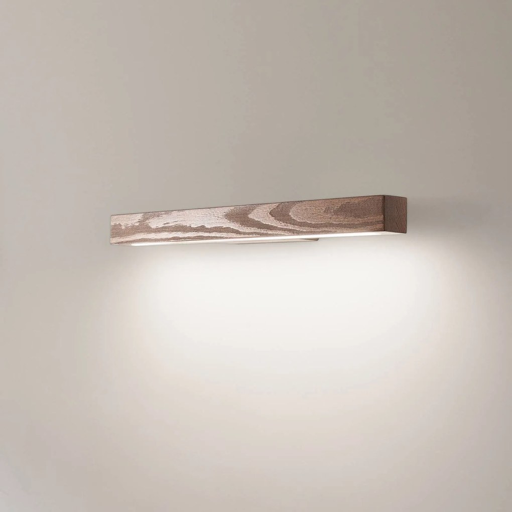 TK Lighting Lampada da parete in legno LED Teo, noce, 46 cm, 3000 K