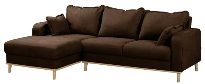 Divano angolare marrone scuro (angolo sinistro) Beata - Ropez