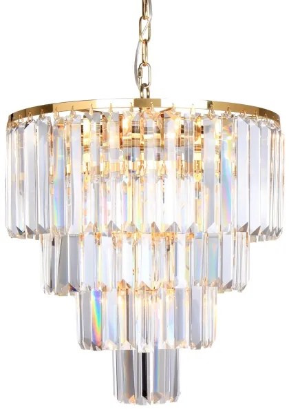 Brilagi - LED Lampadario di cristallo a sospensione con catena MOZART 5xE14/40W/230V oro