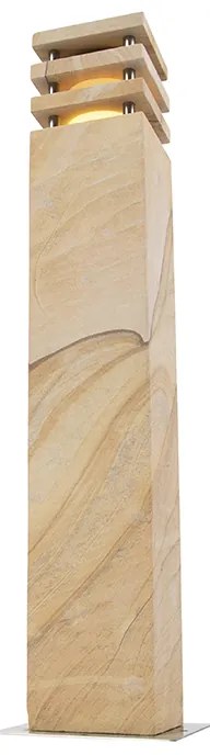 Lampada da terra moderna per esterni in pietra arenaria 70 cm - Grumpy