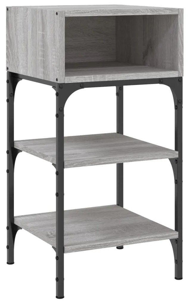 Comodini 2 pz Grigio Sonoma 35x34,5x70 cm in Legno Multistrato