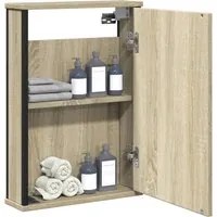 Mobile Bagno con Specchio Rovere Sonoma 42x12x60 cm Multistrato 842432