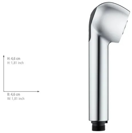 WENKO 25118100 - Soffione doccia Sistema di risparmio idrico 4,6x4,6 cm cromo