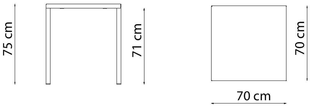 Vermobil tavolo quatris 70x70