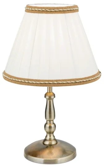 Orion LA 4-1084/1 - Lampada da tavolo TONIA 1xE27/60W/230V diametro 25 cm bianco/bronzo