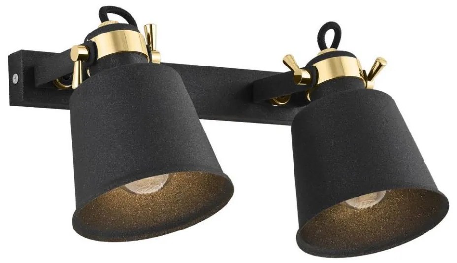 Argon 0876 - Faretto da parete KONGO 2xE27/15W/230V nero