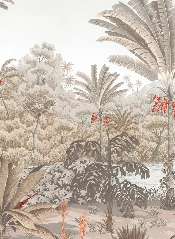 Isidore Leroy Carta da parati panoramica Riviere des Parfums Sepia - D 10/11/12