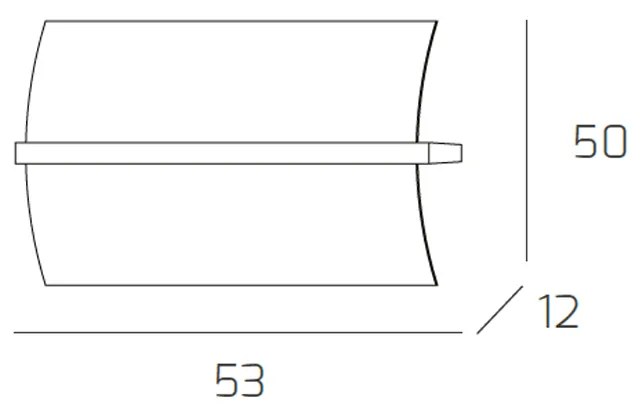 Plafoniera Contemporanea Wood Met. Foglia Argento Vetro Bianco 2 Luci E27 53Cm