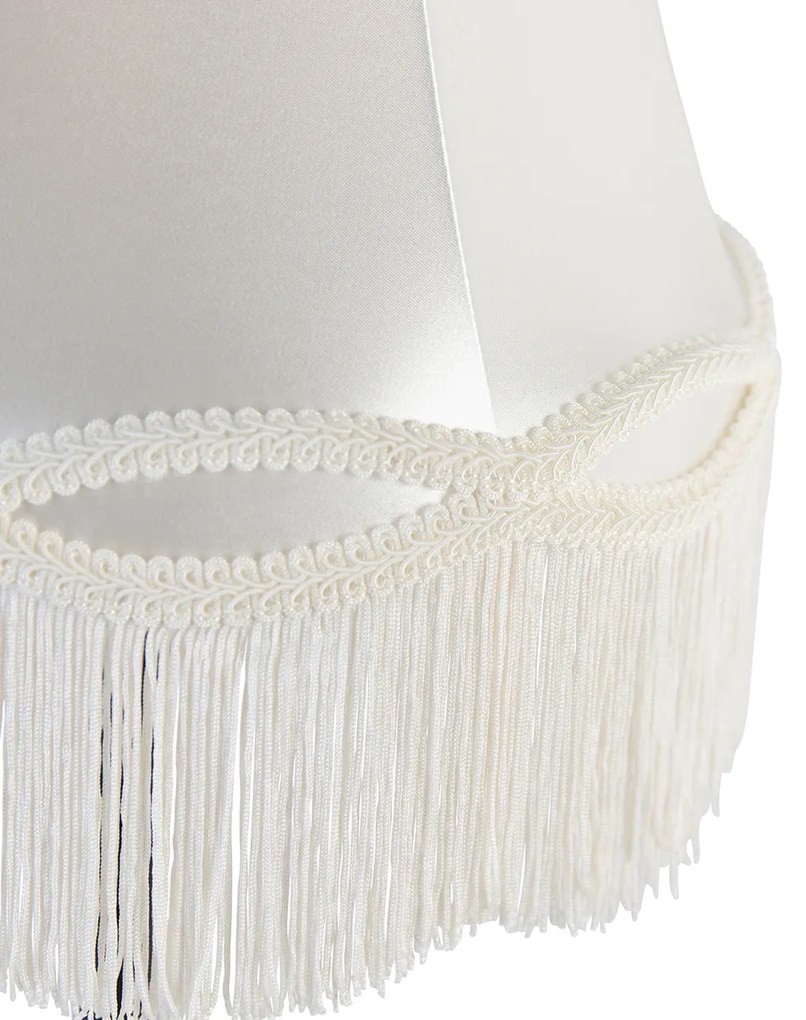 Lampada da tavolo classica nera con paralume Granny crema 30 cm - Simplo