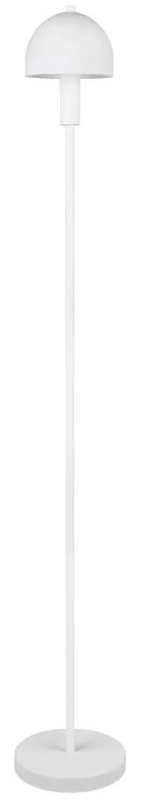 Lampada da terra bianca con paralume in vetro (altezza totale 120 cm) Glenn – Reality