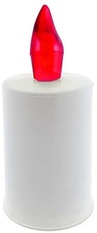 Candela LED/2xAA bianco caldo 10,8 cm bianco/rosso