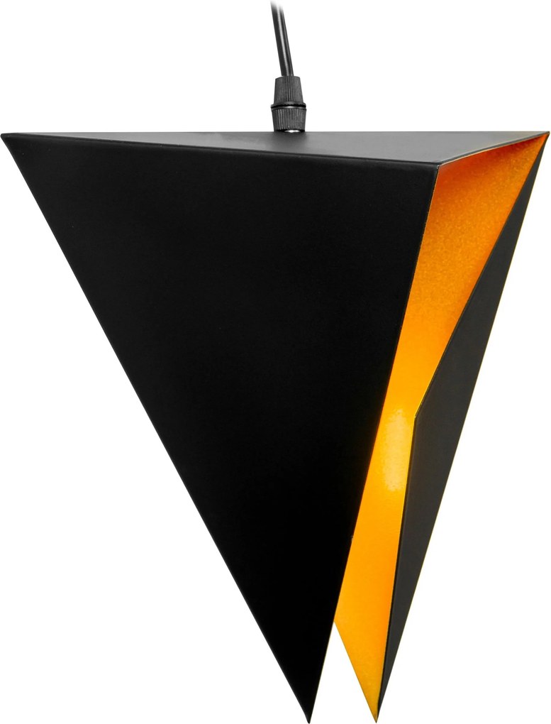 LAMPADA TRIANGOLARE GEOMETRICA NERA TRIPLO APP254-3CP