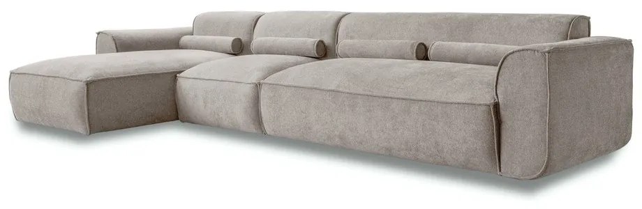 Divano angolare componibile beige (con penisola a sinistra) Flex Felix – Miuform