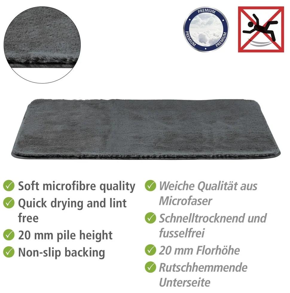 Tappetino da bagno in tessuto grigio scuro 50x80 cm Saravan - Wenko