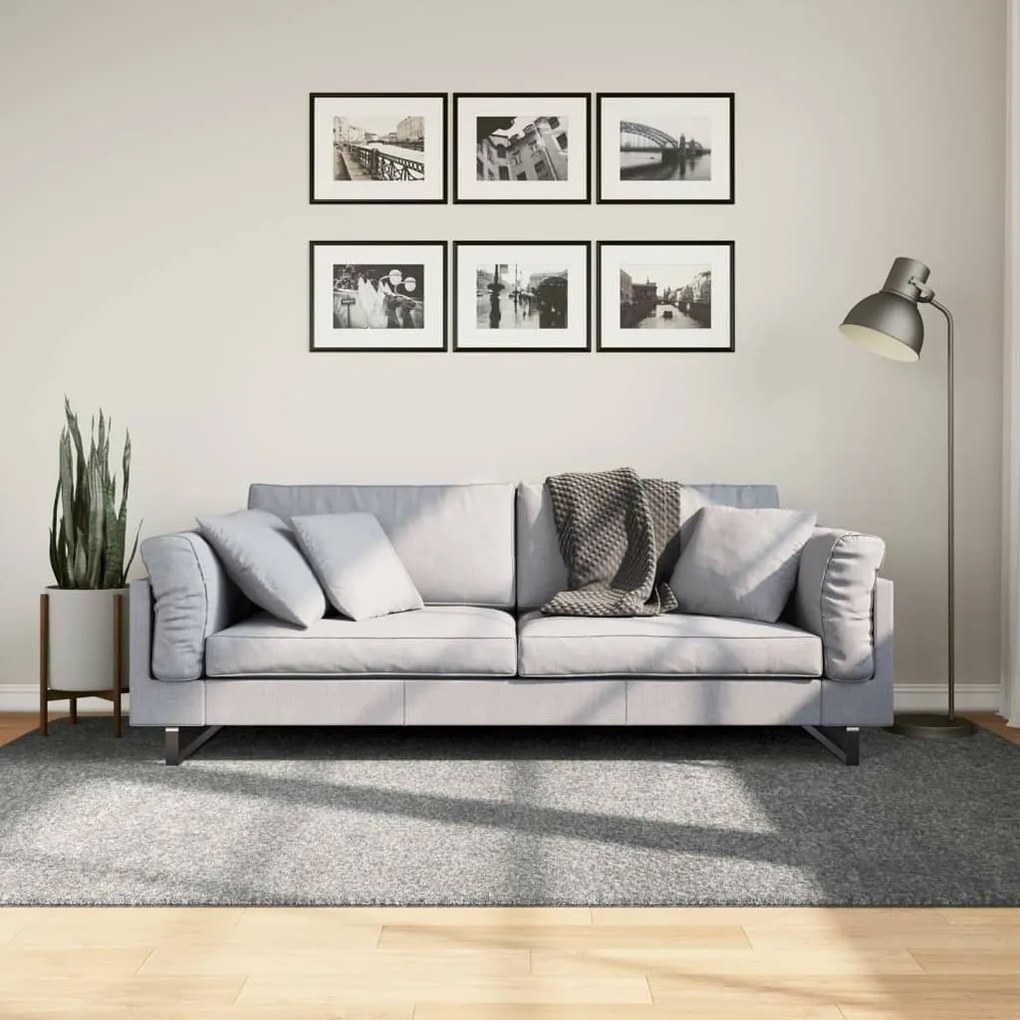 Tappeto Shaggy Pamplona A Pelo Lungo Moderno Verde 160x230 Cm /