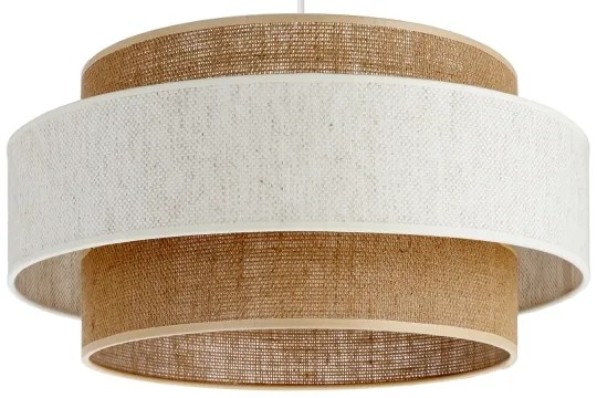 Lampadario a sospensione con cavo BOHO 1xE27/60W/230V diam. 40 cm crema/iuta