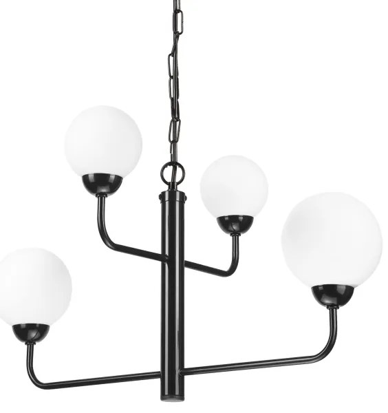 Lampadario a sospensione con catena OSCAR 4xG9/5W/230V nero