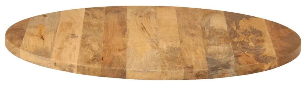 Piano per tavolo Ø 90x3,8 cm rotondo in legno massello di mango