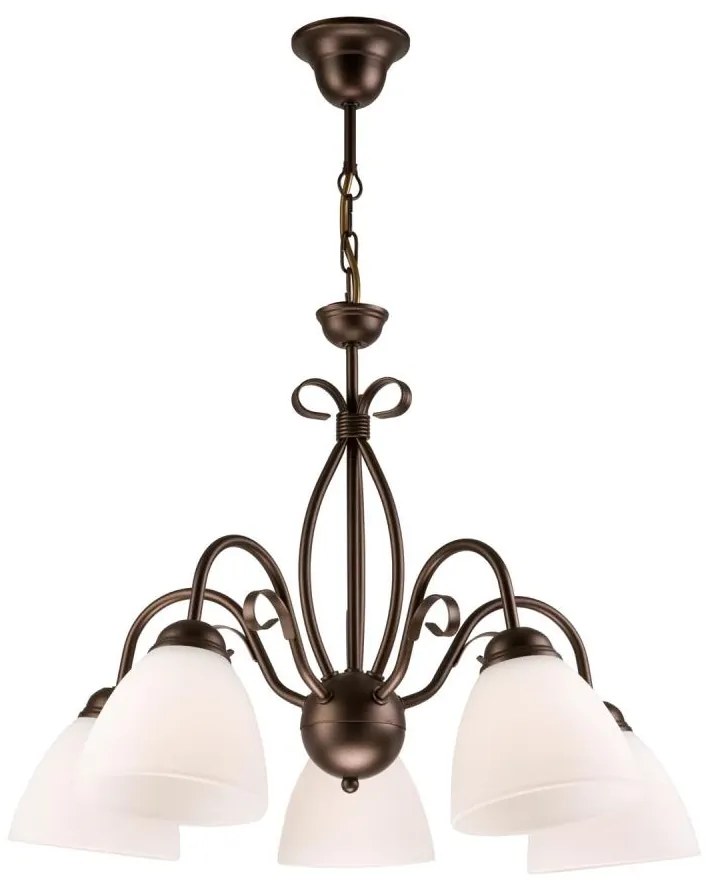 Lampadario a sospensione con catena ADELLE 5xE27/60W/230V