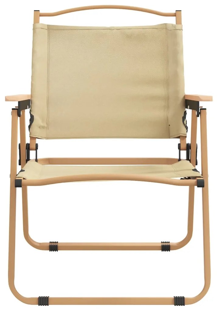 Sedie da campeggio 2 pz beige 54x55x78 cm tessuto oxford