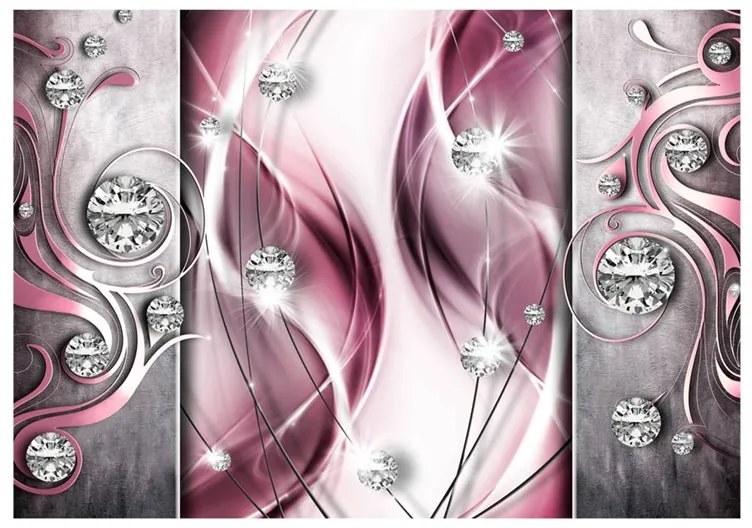 Fotomurale  Pink and Diamonds  Colore Grigio, Dimensioni e Misure 100x70