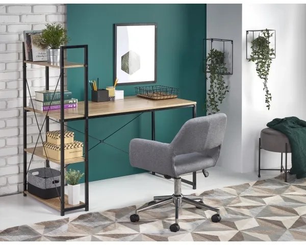 Scrivania SERENOR nero/rovere Sonoma