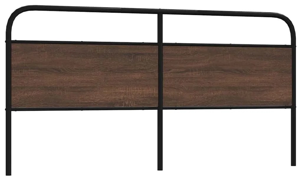 Testiera Rovere Marrone 200 Cm İn Acciaio E Truciolato /