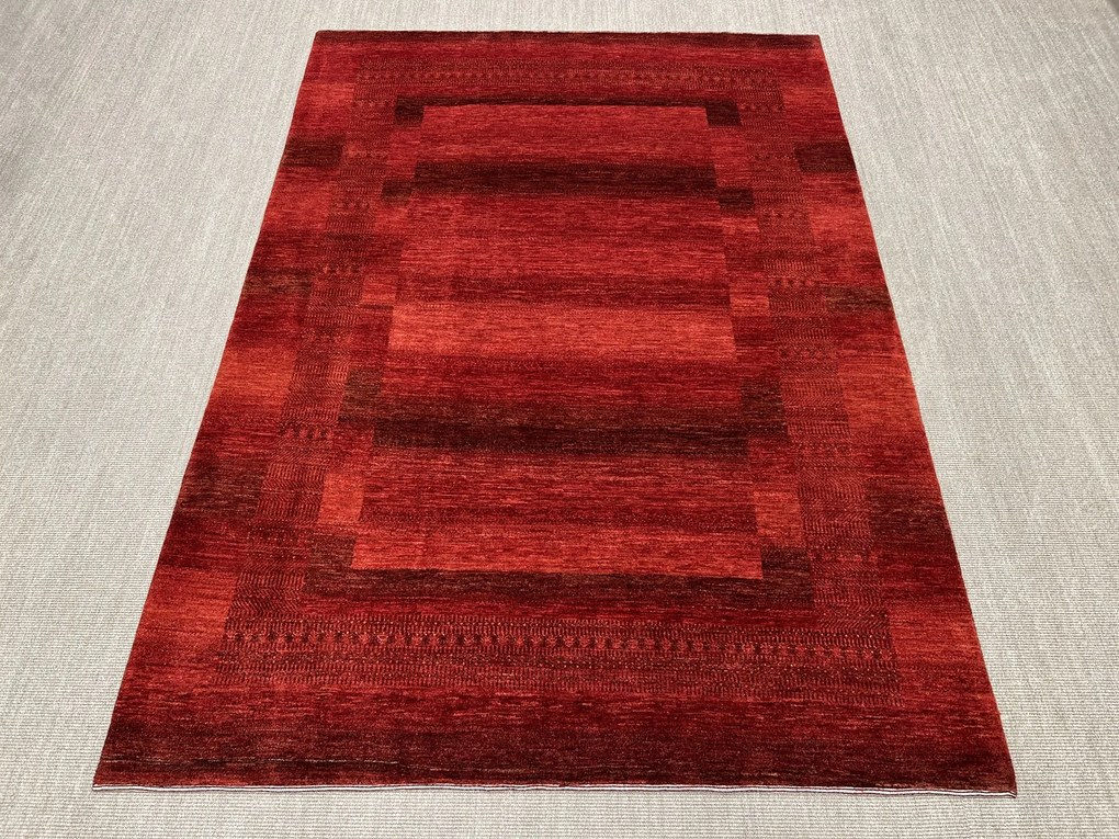 Loribaft Tappeto 210 x 300 Rosso (Iran) Annodato A Mano