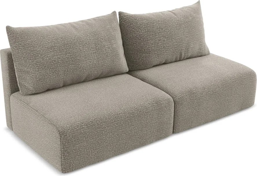 Divano beige allungabile/con contenitore 216 cm Kalena – Makamii