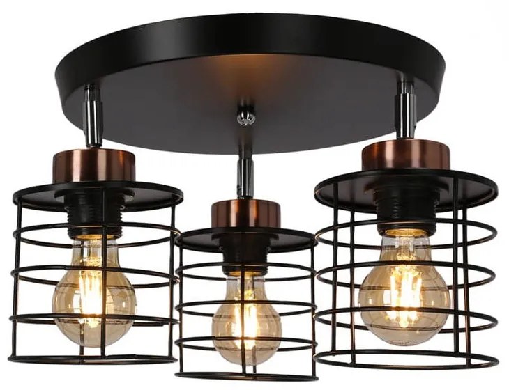 Plafoniera in metallo nero Glob - Candellux Lighting