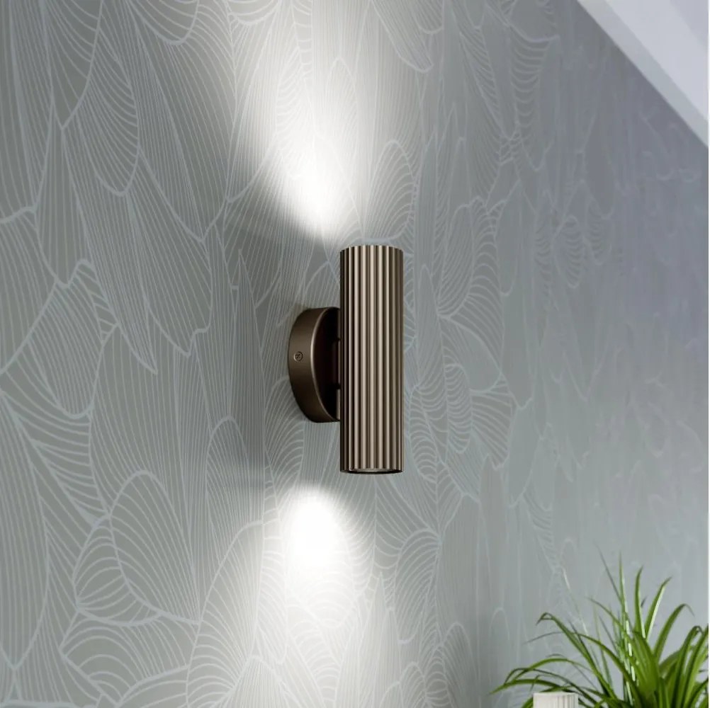 Eglo 902036 - Applique da parete PORTILLO 2xGU10/5W/230V marrone