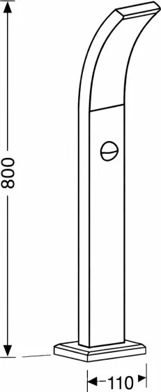 Brilagi - Lampada LED esterna con sensore ARCELO LED/9W/230V 80 cm IP44