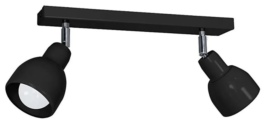 Faretto PIK 2xE27/60W/230V nero