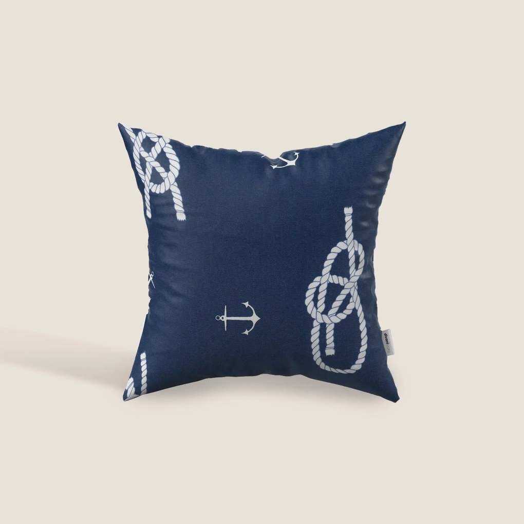 Marino cuscino in cotone disponibile in diverse colorazioni stile marinaresco blu