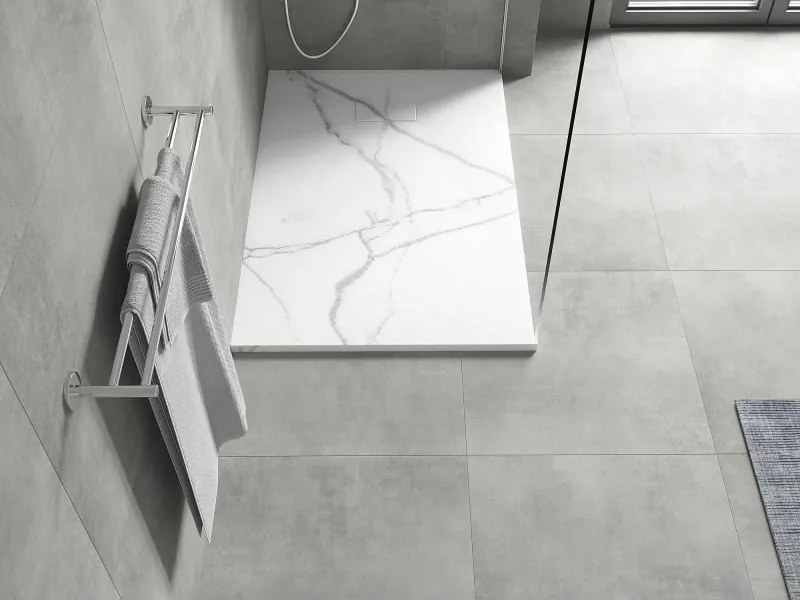Mexen Hugo piatto doccia rettangolare SMC 120 x 90 cm, pietra bianca - 42159012