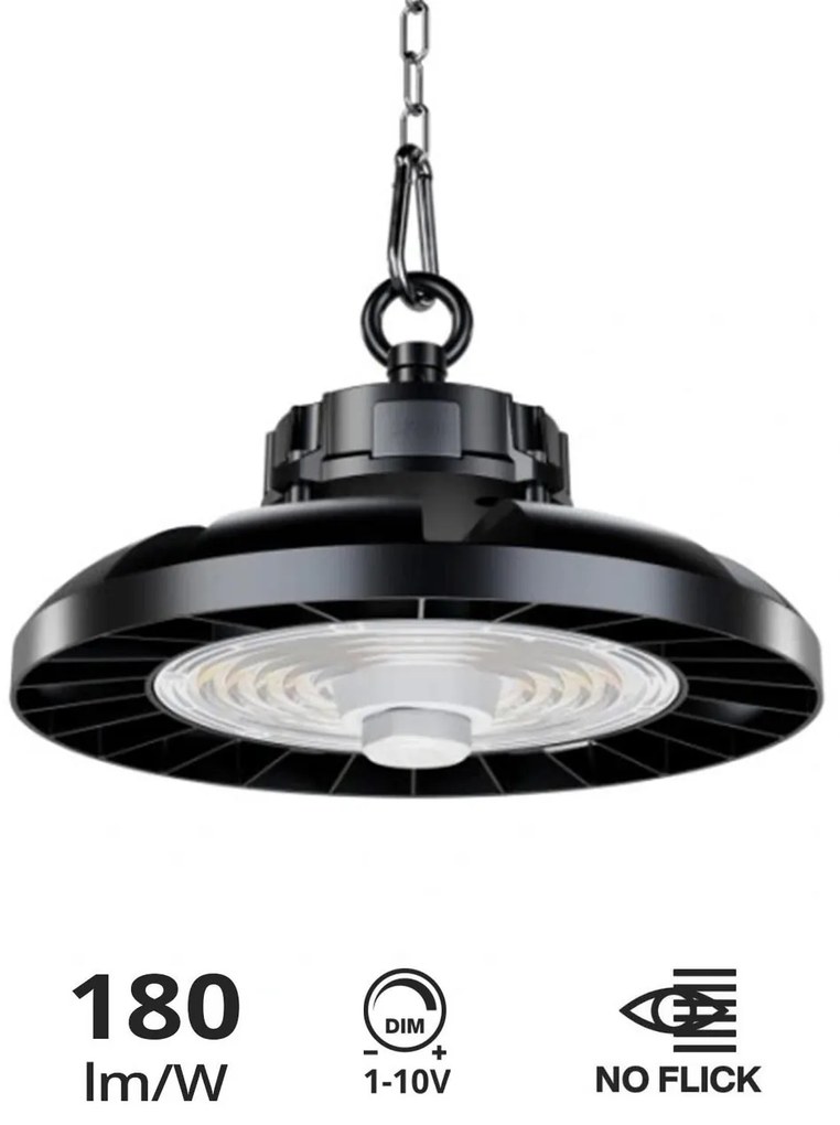 Campana LED 150W IP65 180lm/W No Flickering 1-10V con driver Philips Colore Bianco Freddo 6.000K