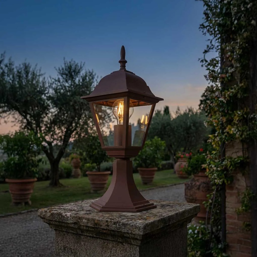 Paletto Lampione Vintage 40cm E27 IP54 Corten - Serie Alfieri