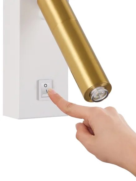 Brilagi - Luce Spot da parete LED dimmerabile MAYA 1xG9/4W/230V bianco/oro