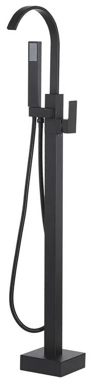 Miscelatore per vasca da bagno freestanding nero RIBBON Beliani