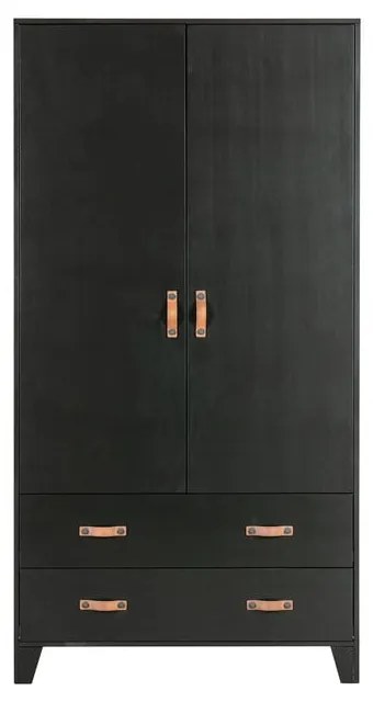 Armadio in pino nero 94x180 cm Dian - WOOOD