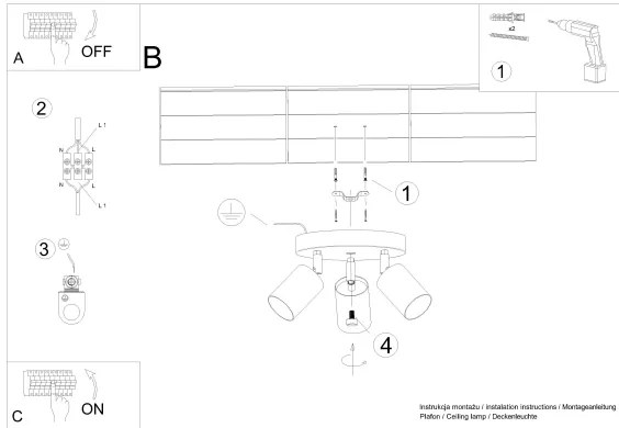 Sollux SL.1292 - Faretto VERDO 3xGU10/10W/230V nero
