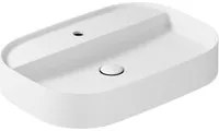 Lavabo da appoggio rettangolare con angoli stondati serie Smart-B di Ceramica Galassia - Bianco matt 65x45cm