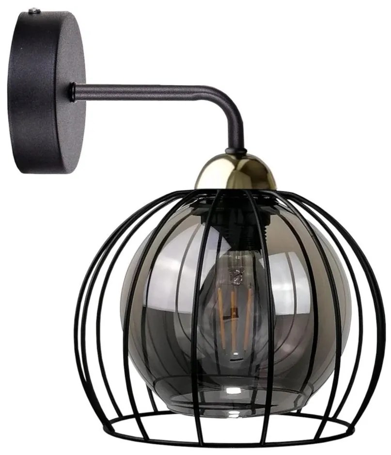 Applique SOLO BLACK 1xE27/60W/230V nero/oro