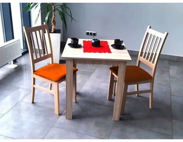 Sedia da pranzo SIMON faggio/arancione