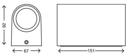 Telefunken 308006TF - Applique a LED da esterno 2xGU10/5W/230V IP44